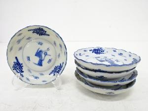 古伊万里　染付　雲鶴手塩皿5客揃